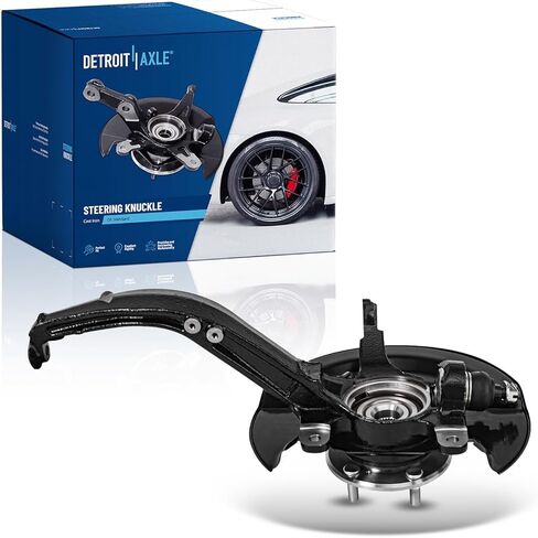 Detroit Axle - 2.4L Front Right Steering Knucklefor 03-07 Honda Accord w/Automatic Transmission, 2 Steering Knuckles & Wheel Bearing Hubs 2003 2004 2005 2006 2007 Replacement in Saudi Arabia