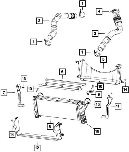 Mopar 52014747AA SHROUD CHARGE AIR COOLER in Saudi Arabia