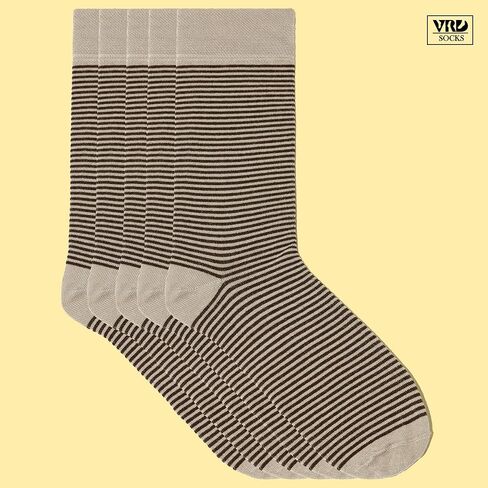 VRD SOCKS Bamboo Men’s Dress Socks, 5 Pairs Argyle Crew Socks, Moisture Wicking, Mens Mid-calf Socks, Mens Socks Size 8-13 in Kuwait