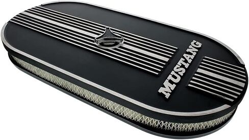 United Pacific 110293 Oval Aluminum Air Cleaner, With Mustang Logo For Dual 4 Barrel Carburetor in Saudi Arabia