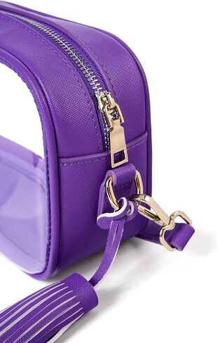 Yarnic Clear Bag Stadium Approved, PVC Clear Crossbody Purse Small Clear Crossbody Bag with Adjustable Shoulder Strap in Saudi Arabia