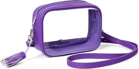 Yarnic Clear Bag Stadium Approved, PVC Clear Crossbody Purse Small Clear Crossbody Bag with Adjustable Shoulder Strap in Saudi Arabia