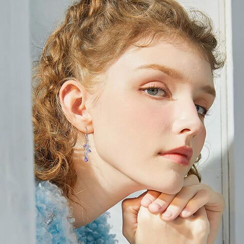 Labradorite Earrings Sterling Silver Leave Labradorite Teardrop Earrings Natural Gemstone Dangle Drop Earrings Labradorite Jewelry Gift for Women Teens Girls in Saudi Arabia