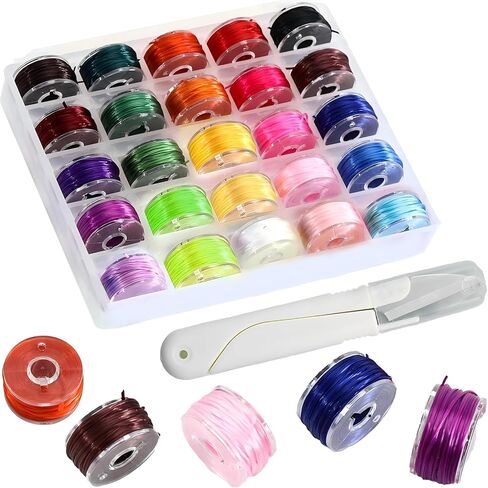 25 Colors 0.8mm Elastic String Cord for Bracelets, Elastic Cord Thread with Scissors Stretchy String Kit for Jewelry Making Necklaces Beading and Crafts in Saudi Arabia