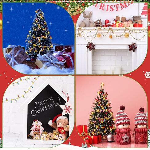 Tuanse 6 Pcs 3.3 ft Mini Christmas Lights Battery Operated Dollhouse String Lights with False Bulb Christmas Decoration Miniature Furniture Accessories Crafts (Colorful,Round Head) in Saudi Arabia