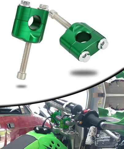 مشابك مقود KLX140 مقاس 7/8 بوصة مثبتة على قضيب المقود لـ KLX140/L 2008-2025، KLX140G 2017-2025، KX250 2005/2021-2024، KX450 2024 دراجات ترابية، أخضر in Kuwait