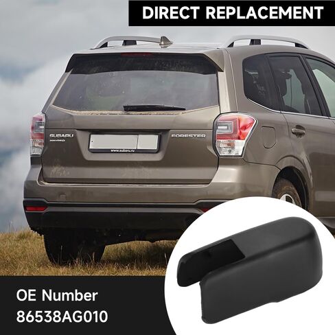 Premium Rear Windshield Wiper Arm Nut Cover Cap for Subaru Impreza 2007-2011 / Subaru WRX 2005-2014 / Crosstrek 2013-2022 / Forester 2010-2022 | Weather-Resistant Plastic | Replaces 86538AG010 in Saudi Arabia