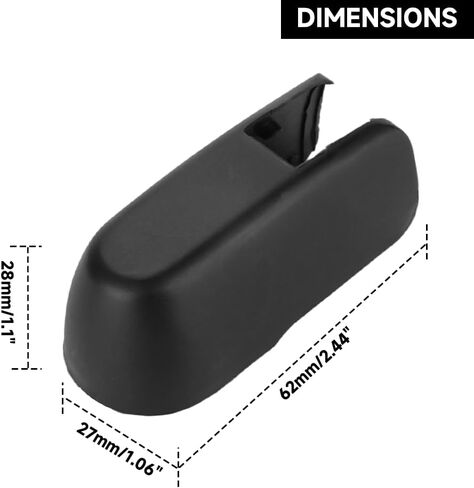 Premium Rear Windshield Wiper Arm Nut Cover Cap for Subaru Impreza 2007-2011 / Subaru WRX 2005-2014 / Crosstrek 2013-2022 / Forester 2010-2022 | Weather-Resistant Plastic | Replaces 86538AG010 in Saudi Arabia