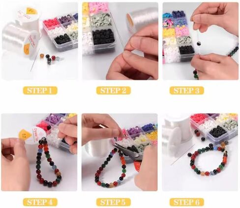 1roll Plastic Crystal DIY Beading Stretch Cords Elastic Line Jewelry Making Supply Wire Strings Thread Accessories 100m (Transparent 0.5mm) in Saudi Arabia