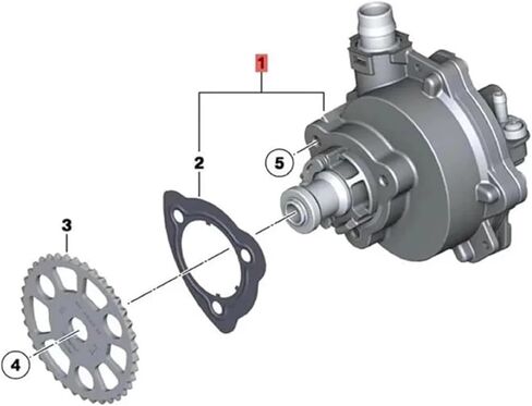 11667519458 7519458 Brake Vacuum Pump Compatible For BMW 7 Series Left Drive F01 (2007-2012) ECE in Saudi Arabia