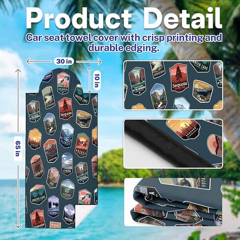 غطاء منشفة مقعد السيارة بعد صالة الألعاب الرياضية، منشفة غطاء مقعد السيارة - مقاومة للعرق، قابلة للغسل، غطاء غير قابل للانزلاق للسيارات وسيارات الدفع الرباعي (عبوتان، أسود) in Kuwait