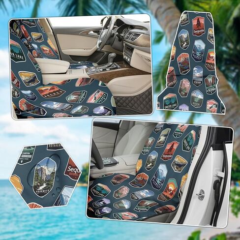 غطاء منشفة مقعد السيارة بعد صالة الألعاب الرياضية، منشفة غطاء مقعد السيارة - مقاومة للعرق، قابلة للغسل، غطاء غير قابل للانزلاق للسيارات وسيارات الدفع الرباعي (عبوتان، أسود) in Kuwait