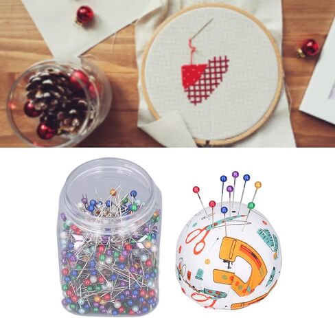 Colorful Sewing Pins Strong Durable Multi Purpose Straight Quilting Pins for Household Tailor Shop Plastic Metal Cloth 500Pcs 10cm 5.7cm in Saudi Arabia