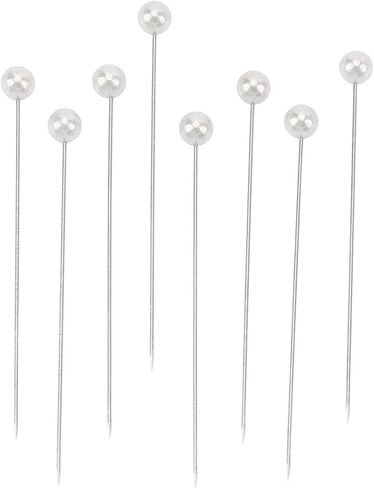 BAFOVY Pearlized Ball Head pins, Luxury Bouquet Corsage Sewing Straight pins for Floral Arrangements, with Big Head Design for Crafts Fabric Decoration (White) in Kuwait