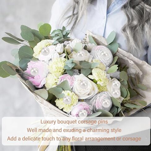 200pcs Pearlized Ball Head Pins, Straight Pins Sewing Pearlized Ball Head Quilting Straight for Bouquets Floral Fabric for DIY Sewing Crafts Bouquets Floral Fabric (White) in Saudi Arabia