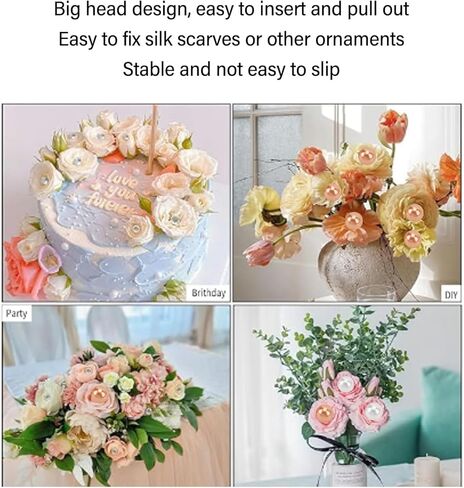 200pcs Pearlized Ball Head Pins, Straight Pins Sewing Pearlized Ball Head Quilting Straight for Bouquets Floral Fabric for DIY Sewing Crafts Bouquets Floral Fabric (White) in Saudi Arabia