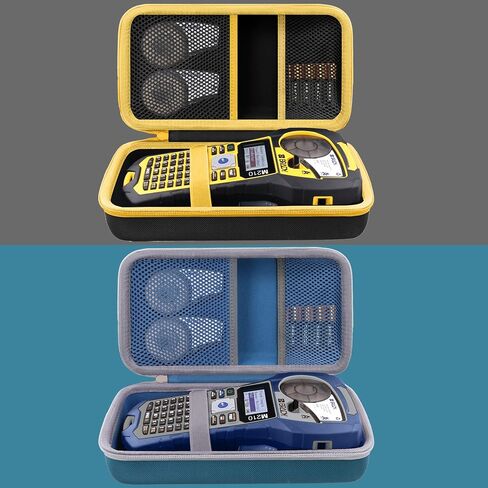 حافظة طابعة ملصقات متوافقة مع طابعة ملصقات أحادية اللون بلوتوث محمولة Brady M211 (حافظة سوداء، سحاب أصفر) in Kuwait