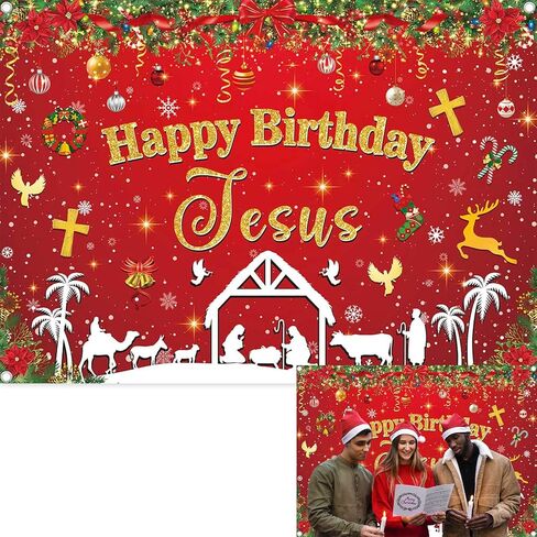 عيد ميلاد سعيد يسوع خلفية حمراء عيد الميلاد يسوع عيد ميلاد التصوير الفوتوغرافي خلفية عيد الميلاد المسيحي عيد الميلاد عيد الميلاد حفلة المهد زينة راية كشك الدعائم (7x5FT (2.1 م × 1.5 م)) in Saudi Arabia