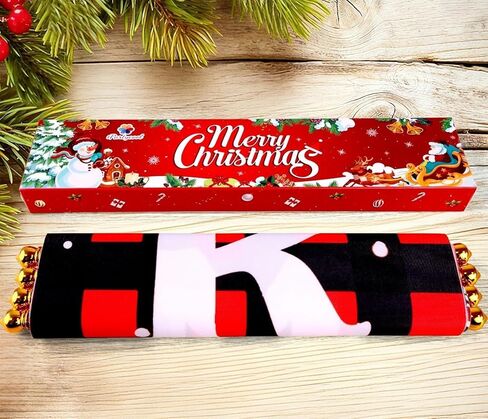 زينة باب شرفة عيد الميلاد المثالية المُحدثة، مقاس كبير 71 × 12 بوصة، لافتة عيد ميلاد سعيد ممتازة، بدون تصميم يدوي، تصميم كلاسيكي، قماش عالي الجودة، طباعة عالية الدقة، مثالية لزينة عيد الميلاد الخارجية في الأماكن المغلقة in Kuwait