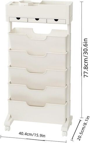 Pink Rolling Book Cart with Wheels Large Capacity Mobile Storage Shelf Magazine Rack for Office & Library Versatile Book and Desk Caddy in Saudi Arabia