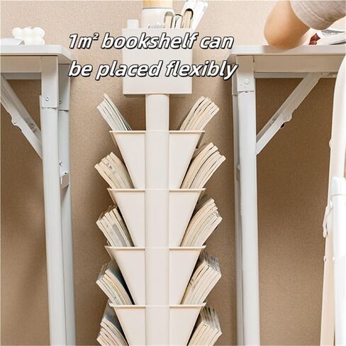 Pink Rolling Book Cart with Wheels Large Capacity Mobile Storage Shelf Magazine Rack for Office & Library Versatile Book and Desk Caddy in Saudi Arabia