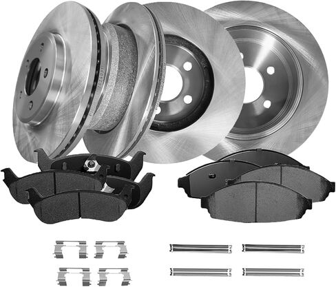 PM Auto Set of 12 Front 305.2mm-Rear 295mm Brake Disc Rotors-Ceramic Brake Pad Kit Replacement For 2003-2011 Ford Crown Victoria in Saudi Arabia