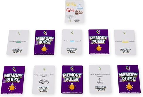 Memory Pulse, Memory Game for Kids and Adults, Card Games, Board Games, Family Brain Games, Learning Games, Game Night, Travel Games, Ages 5+ in Saudi Arabia
