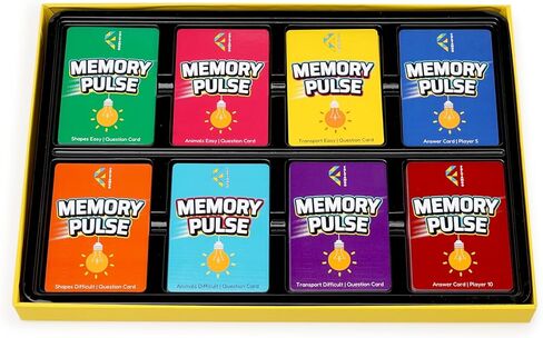 Memory Pulse, Memory Game for Kids and Adults, Card Games, Board Games, Family Brain Games, Learning Games, Game Night, Travel Games, Ages 5+ in Saudi Arabia