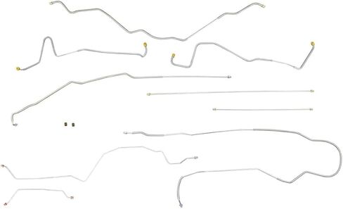Inline Tube Compatible with 1994-96 Ford F150 2/4wd Ext Or Std Cab Shortbed & Longbed Power Disc Brake Line Kit 9pc, Stainless in Saudi Arabia