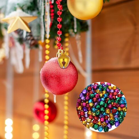 200 قطعة من أجراس الحرف اليدوية مقاس 1/2 بوصة أجراس عيد الميلاد جرس صغير لصياغة ديكورات صغيرة للحرف اليدوية الصغيرة لتزيين عيد الميلاد، المنزل، الحيوانات الأليفة، الحفلات، المهرجانات، DIY (متعدد الألوان) in Kuwait