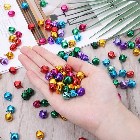 200 قطعة من أجراس الحرف اليدوية مقاس 1/2 بوصة أجراس عيد الميلاد جرس صغير لصياغة ديكورات صغيرة للحرف اليدوية الصغيرة لتزيين عيد الميلاد، المنزل، الحيوانات الأليفة، الحفلات، المهرجانات، DIY (متعدد الألوان) in Kuwait