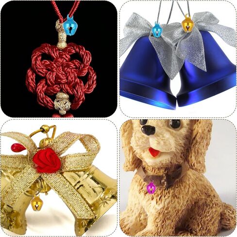 200 قطعة من أجراس الحرف اليدوية مقاس 1/2 بوصة أجراس عيد الميلاد جرس صغير لصياغة ديكورات صغيرة للحرف اليدوية الصغيرة لتزيين عيد الميلاد، المنزل، الحيوانات الأليفة، الحفلات، المهرجانات، DIY (متعدد الألوان) in Kuwait