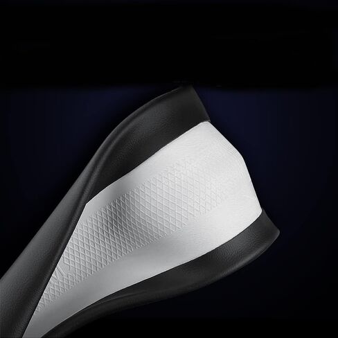 غطاء عجلة قيادة كافيك، عالمي 15 بوصة، جلد ميكروفايبر، مضاد للانزلاق، عديم الرائحة، خطوط سوداء in Kuwait