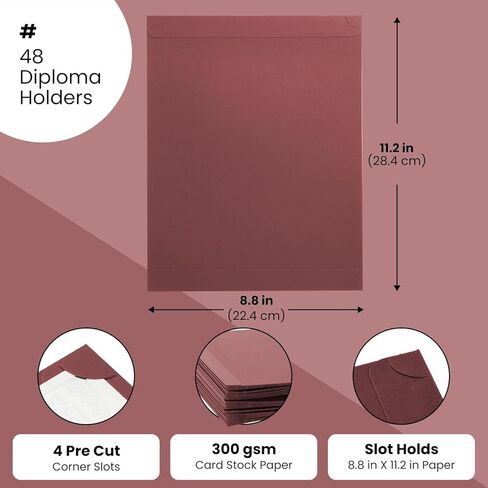 Paper Junkie 24 Pack Certificate Holder Letter-Sized Diploma Cover - Navy Blue in Kuwait