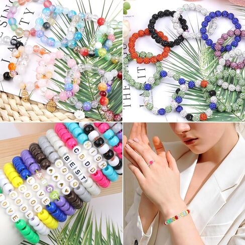 1mm Stretchy Bracelet String, 330 Feet Sturdy Rainbow Elastic String Elastic Cord for Jewelry Making, Necklaces, Beading,Sewing and Crafts in Saudi Arabia