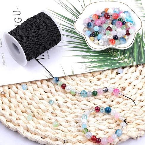 1mm Stretchy Bracelet String, 330 Feet Sturdy Rainbow Elastic String Elastic Cord for Jewelry Making, Necklaces, Beading,Sewing and Crafts in Saudi Arabia