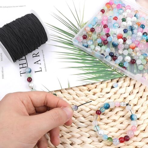 1mm Stretchy Bracelet String, 330 Feet Sturdy Rainbow Elastic String Elastic Cord for Jewelry Making, Necklaces, Beading,Sewing and Crafts in Saudi Arabia