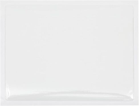 Juvale 100 حزمة من حوامل جيوب بطاقات العمل الشفافة مقاس 3.75 × 2 بوصة، واقي بلاستيكي ذاتي اللصق من الجانب، ملصقات الأكمام، مجموعة كبيرة للتخزين والتنظيم وصناديق وضع العلامات والمجلدات والملفات in Saudi Arabia