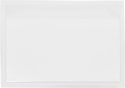 Juvale 100-Pack Clear Business Card Pockets Holders 3.75x2 In, Self-Adhesive Side Load Plastic Protector, Sleeves Labels, Bulk Set for Storage, Organization, Labeling Bins, Folders, and Files in Kuwait