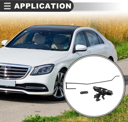 Motoforti غطاء محرك السيارة مزلاج قضيب الإصدار مقبض ومجموعة مشبك التجنيب ، لدودج لرام 1500 2002-2008,55275850AB/55275843AB in Saudi Arabia