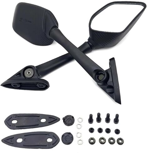 Motorcycle Side Rear View Mirror Blind Spot Rearview Mirrors for YZF R3 2015-2017 R25 2014-2016 YZF-R3 YZF-R25 Sport Bike Ho-nd(Carbon Color Set) in Saudi Arabia