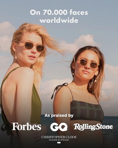 Christopher Cloos - Mala On The Rocks - Round Polarized Sunglasses for Men & Women with Case - Trendy Sun UV Protection Glasses - Unisex in Saudi Arabia