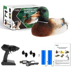 RC قارب البط 2.4Ghz الصيد الحركة التحكم عن بعد قارب البط مقاوم للماء لحمام السباحة والبركة وديكور الحديقة مع 2 بطارية in Kuwait