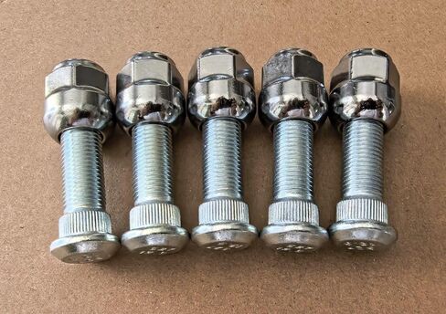 5PCS M14x1.5 16.3mm Knurl Wheel Studs Bolt 610-527 with Lug Nuts 611-327 Compatible with 2011-2024 Honda Odyssey Ridgeline Pilot, Acura MDX RLX TL TLX in Saudi Arabia