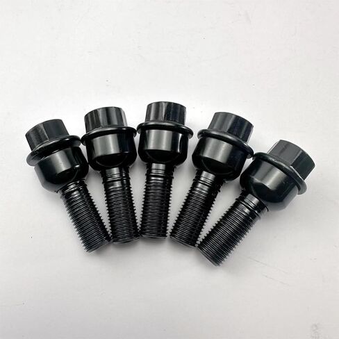 Compatible with Cayenne for Blogsters for Panamera M14X1.5X49-B Tire Screw Black Car Tyre Nut Wheel Studs Wheel Nut OEM:WHT004676A Wheel Studs Replacement(4PCS WHT004676A) in Saudi Arabia