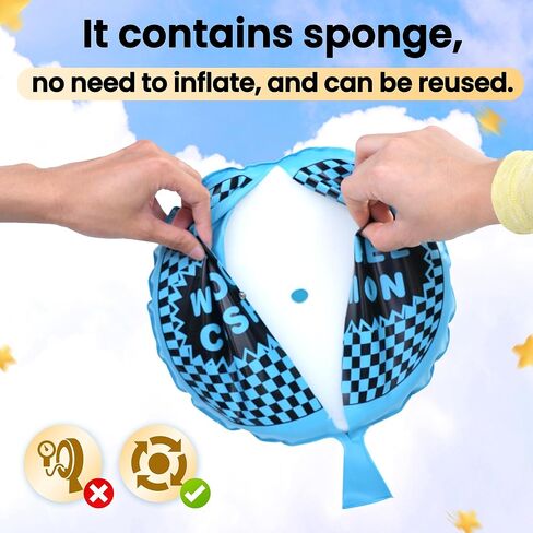 Whoopee Cushion, 9" Whoopie Cushion Fart Toy, Self Inflating Woopie Cushion for Kids Adult Teens, Make Great Big Mega Woopy Fart Sounds, Funny Fart Game, Prank Gag White Elephant Gifts in Saudi Arabia