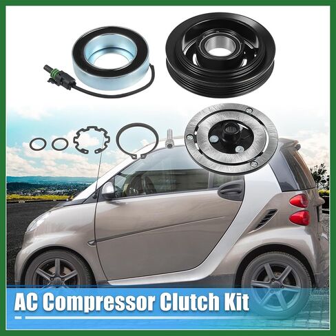 Motoforti 1 Set AC ضاغط استبدال القابض لـ Smart Fortwo 3 Cyl 1.0L 2008-2015 طويل الأمد in Saudi Arabia