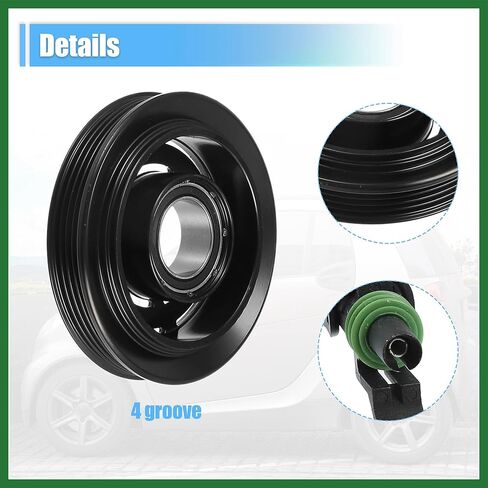 Motoforti 1 Set AC ضاغط استبدال القابض لـ Smart Fortwo 3 Cyl 1.0L 2008-2015 طويل الأمد in Saudi Arabia