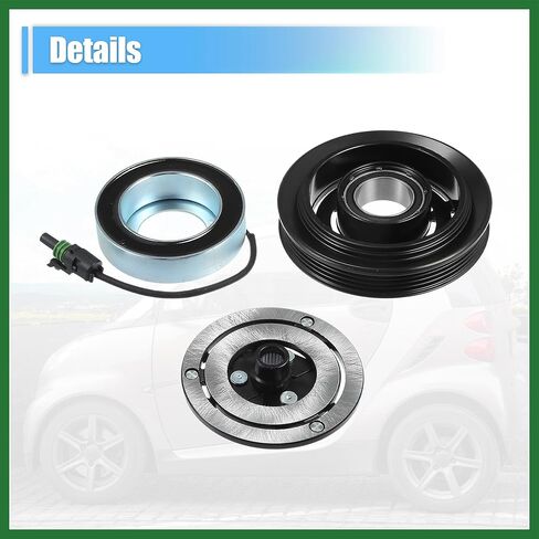 Motoforti 1 Set AC ضاغط استبدال القابض لـ Smart Fortwo 3 Cyl 1.0L 2008-2015 طويل الأمد in Saudi Arabia