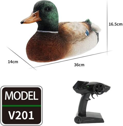 RC قارب البط 2.4Ghz الصيد الحركة التحكم عن بعد قارب البط مقاوم للماء لحمام السباحة والبركة وديكور الحديقة مع 2 بطارية in Kuwait
